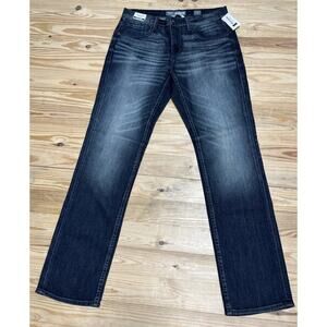 NWT BKE Nolan Straight Leg Jeans Men's 33x34 Dark Blue Denim Stretch
